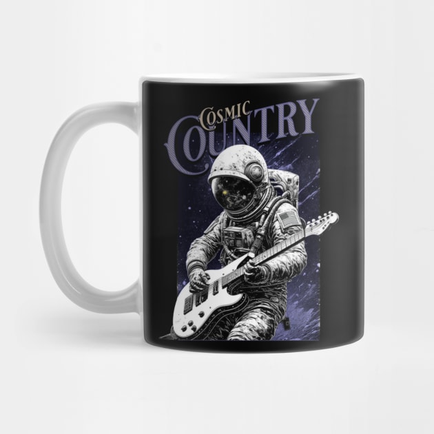 Cosmic Country Astronaut Guitar Space by GypsyBluegrassDesigns